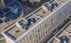 Обследование кровли жилого дома (2 секции с гравийной засыпкой)